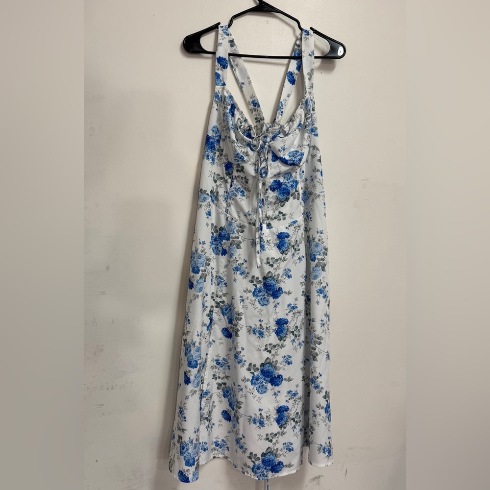 Floral milkmaid dress lace up milkmaid summer dress floral summer slit dress